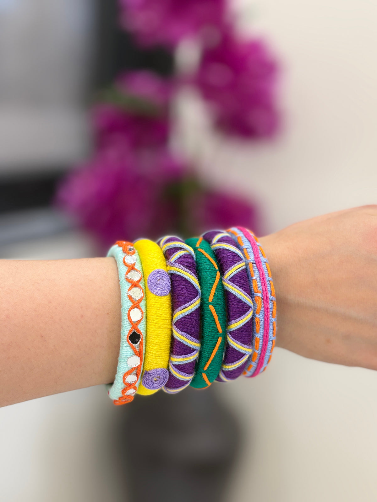 Rangrez Handmade Navratri Bangle Set