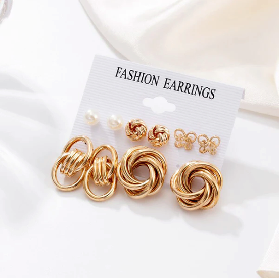 Vow & Vane - Gold Plated Earrings Combo