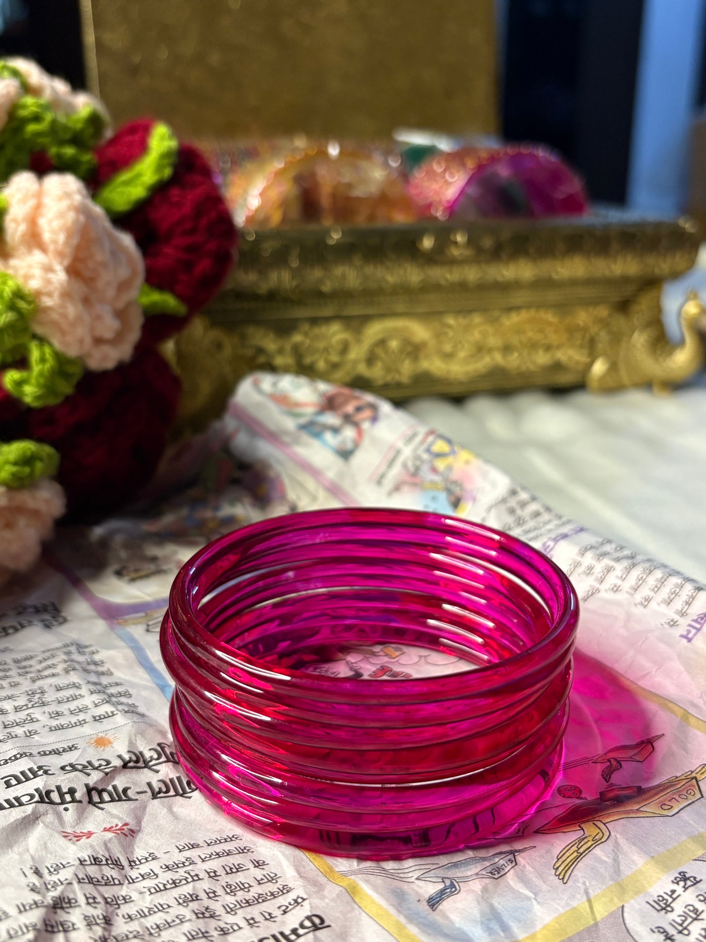 Jelly Bangles 3mm Box of Nine