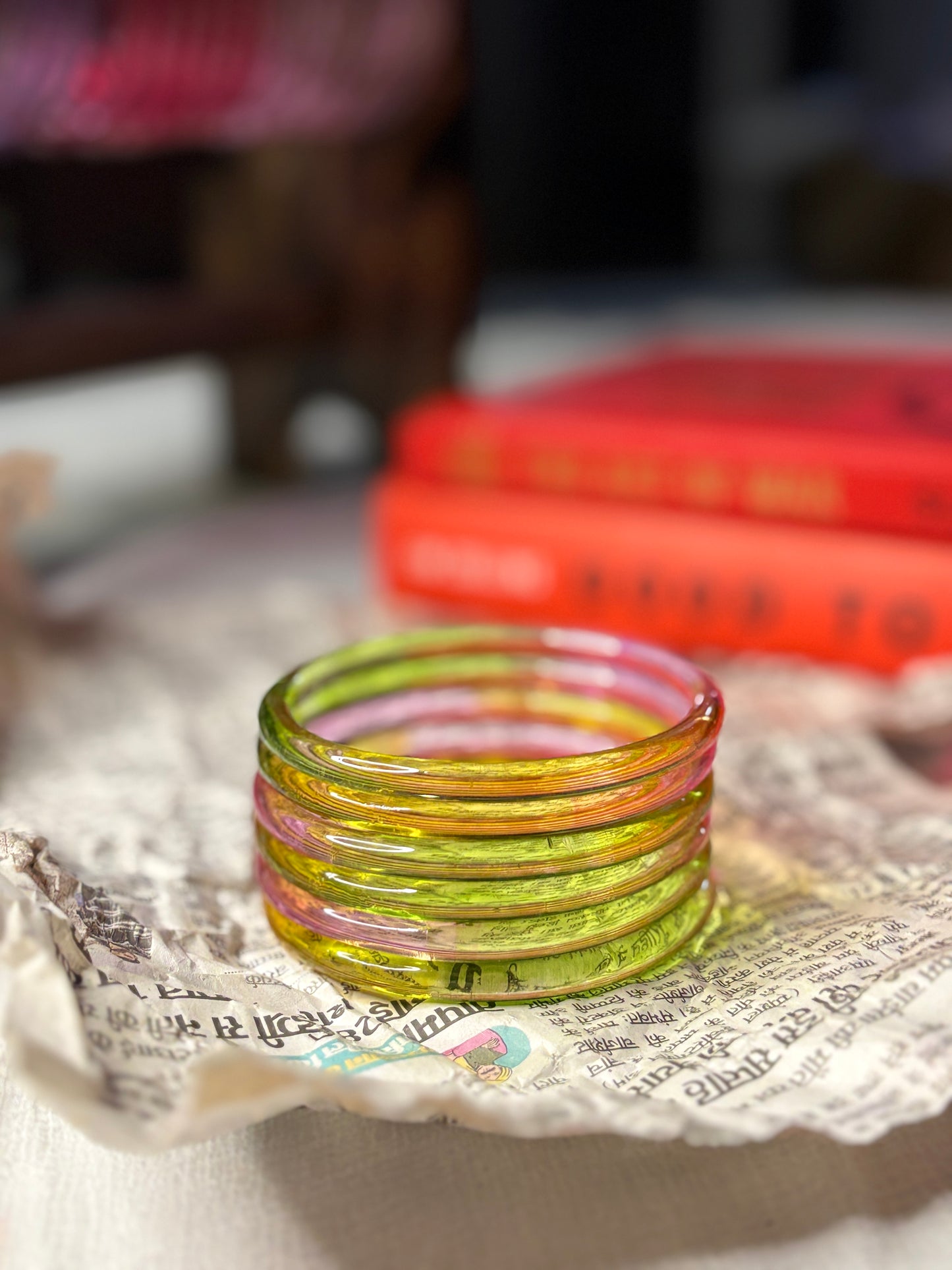 Jelly Bangles 6mm Box of Seven