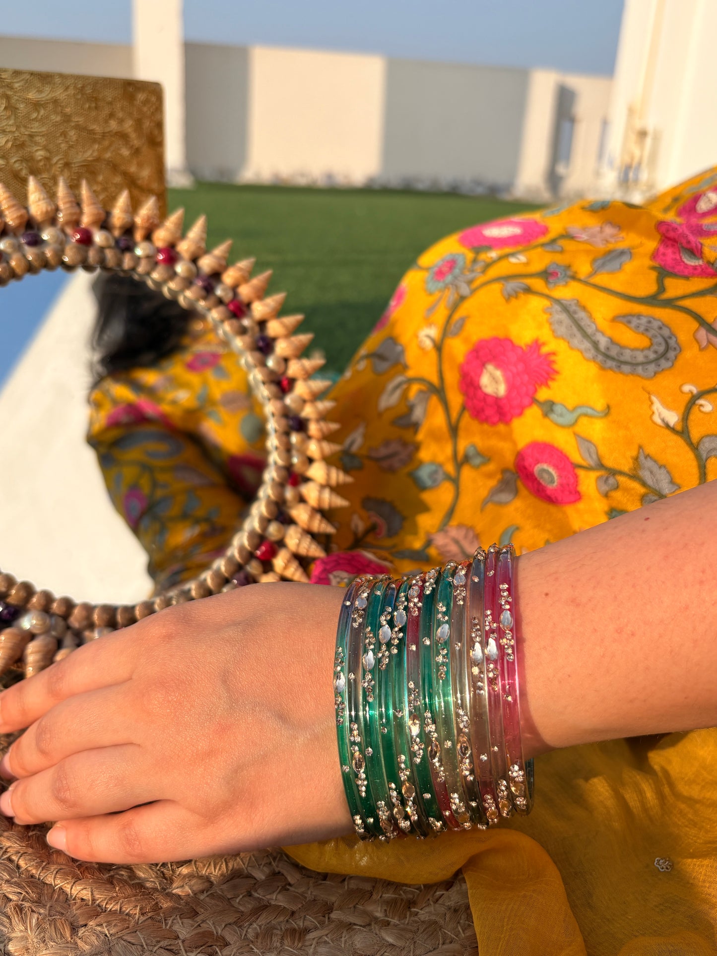 Glass Bangles Box of Six