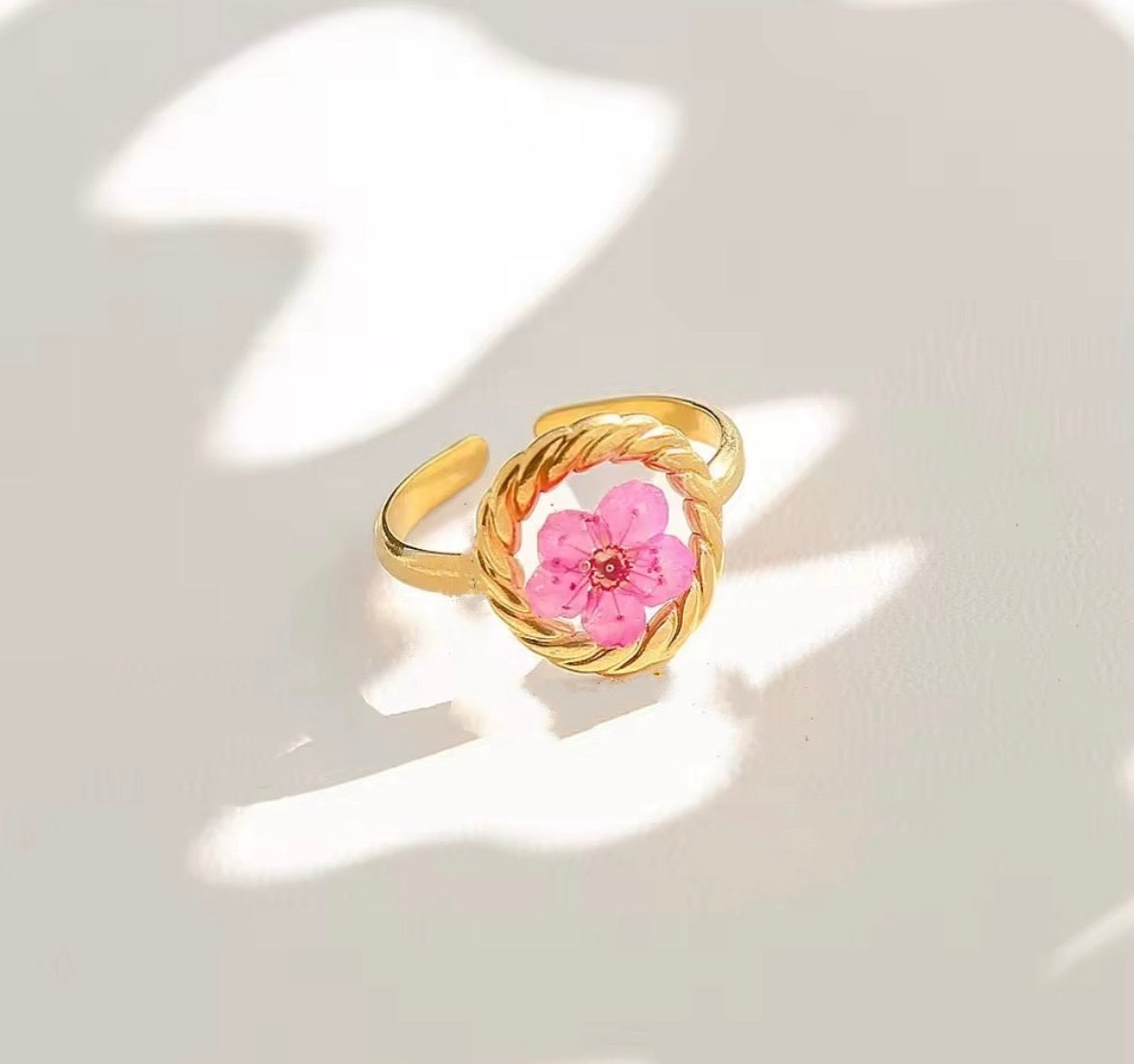 Velvet Petal Resin Ring