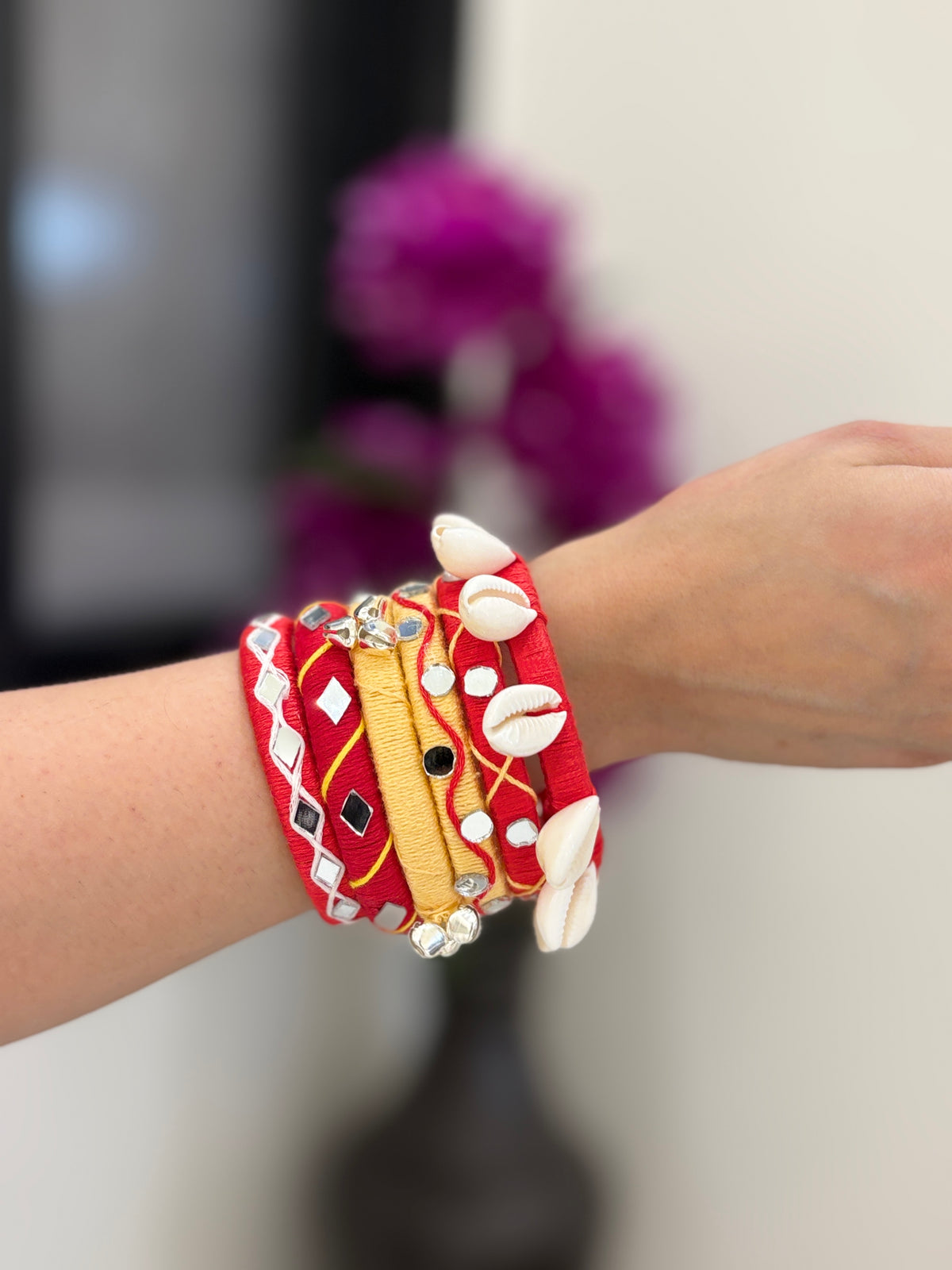 Durga Rang Handmade Navratri Bangle Set