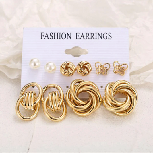 Vow & Vane - Gold Plated Earrings Combo