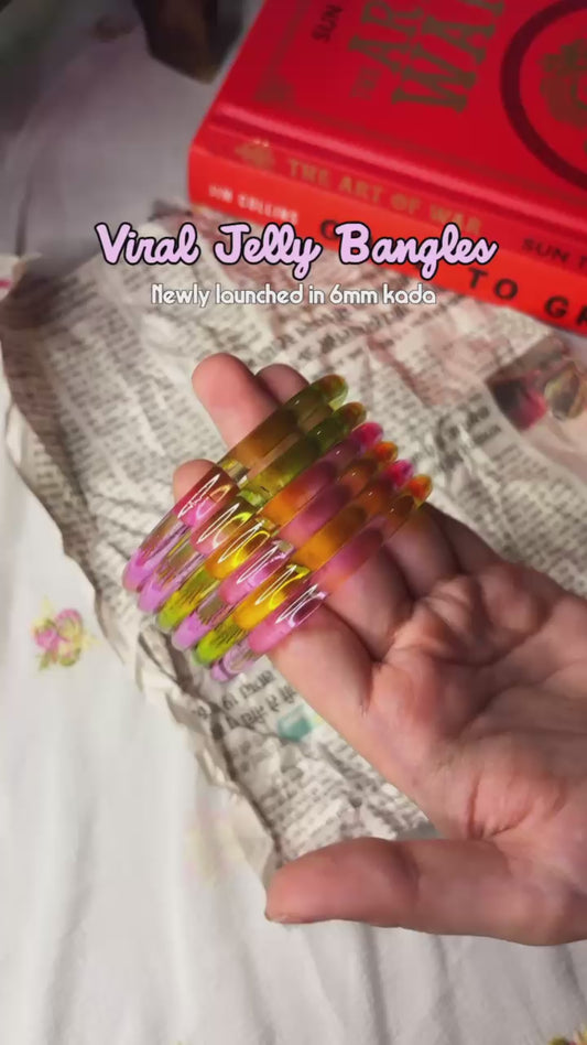 Jelly Bangles 6mm Box of Seven